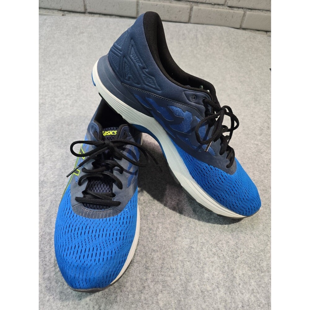ASICS GEL-FLUX 5 Men's Running Shoes Blue Gray Neon Yellow Size 14